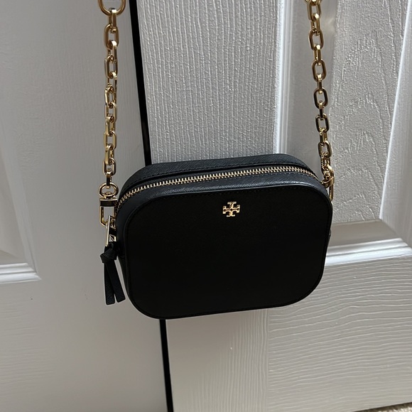 Tory burch Robinson Round Crossbody Bag Black preowned - Picture 3 of 15